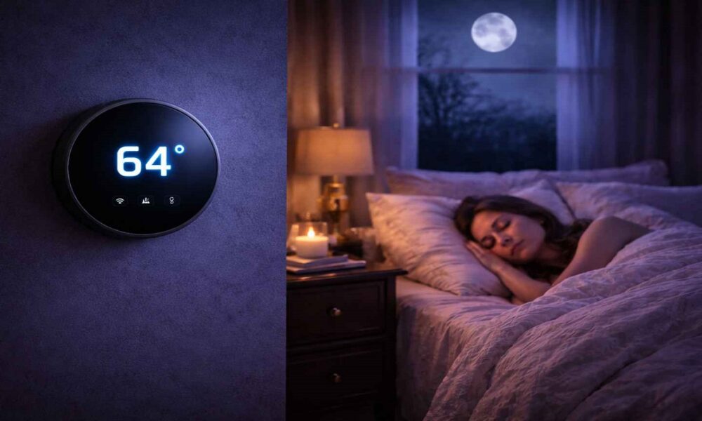 Serene sleep under moonlit glow-best temperature for sleep