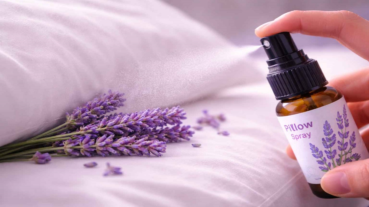 Pillow spray bottle misting lavender