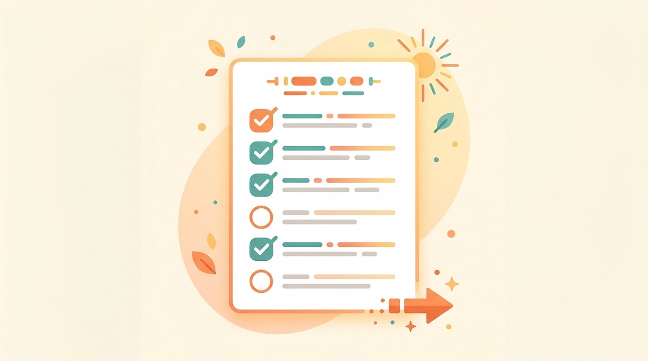 Illustration representing choosing which habits to continue after the 10-day structure