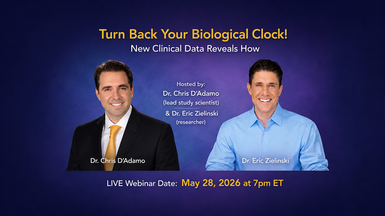 Turn Back Your Biological Clock! New Clinical Data Reveals How