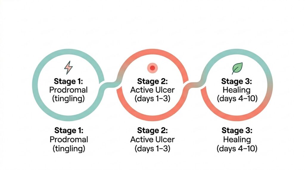 canker sore three stages