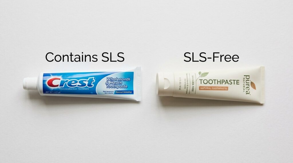 canker sore triggers- sls vs sls-free toothpaste