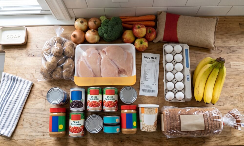 7-day budget meal plan using Aldi ingredients, under $60 for one person