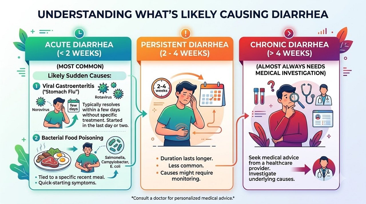 illustration of likely diarrhea causes