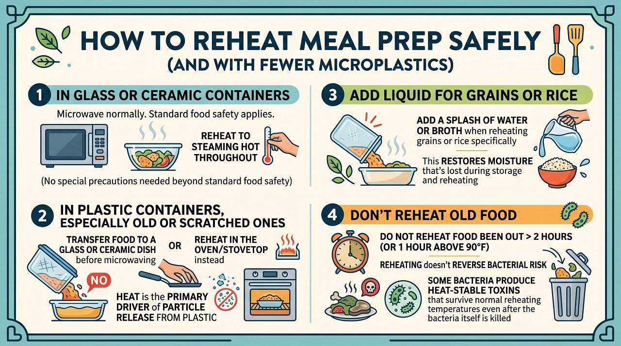 meal prep reheating guide infographic